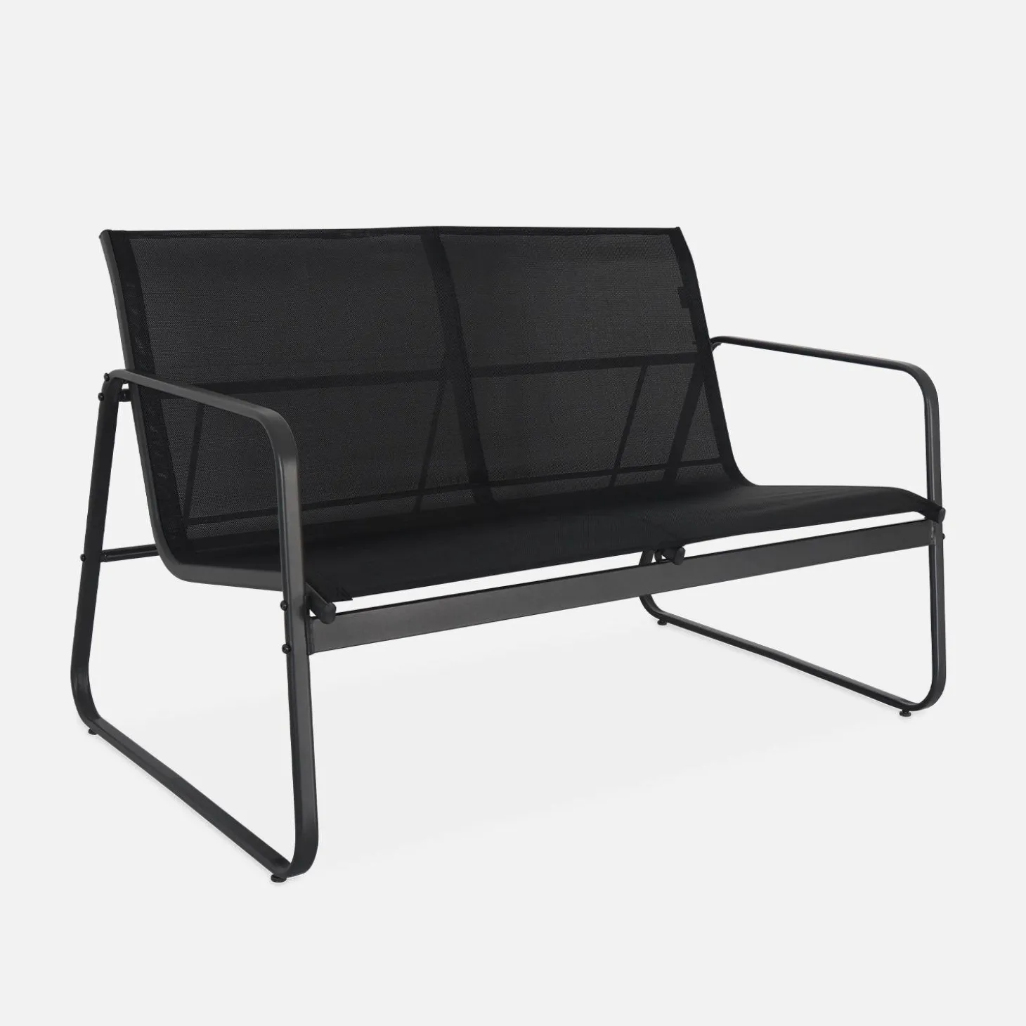Conjunto de jardim com sofá em metal, 4 lugares