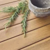 Conjunto de jardim com sofá em madeira e vime 4 lugares