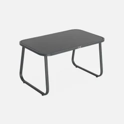 Conjunto de jardim com sofá em metal, 4 lugares
