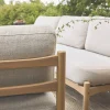Conjunto de jardim com sofá e poltronas em madeira de acácia, 5 lugares