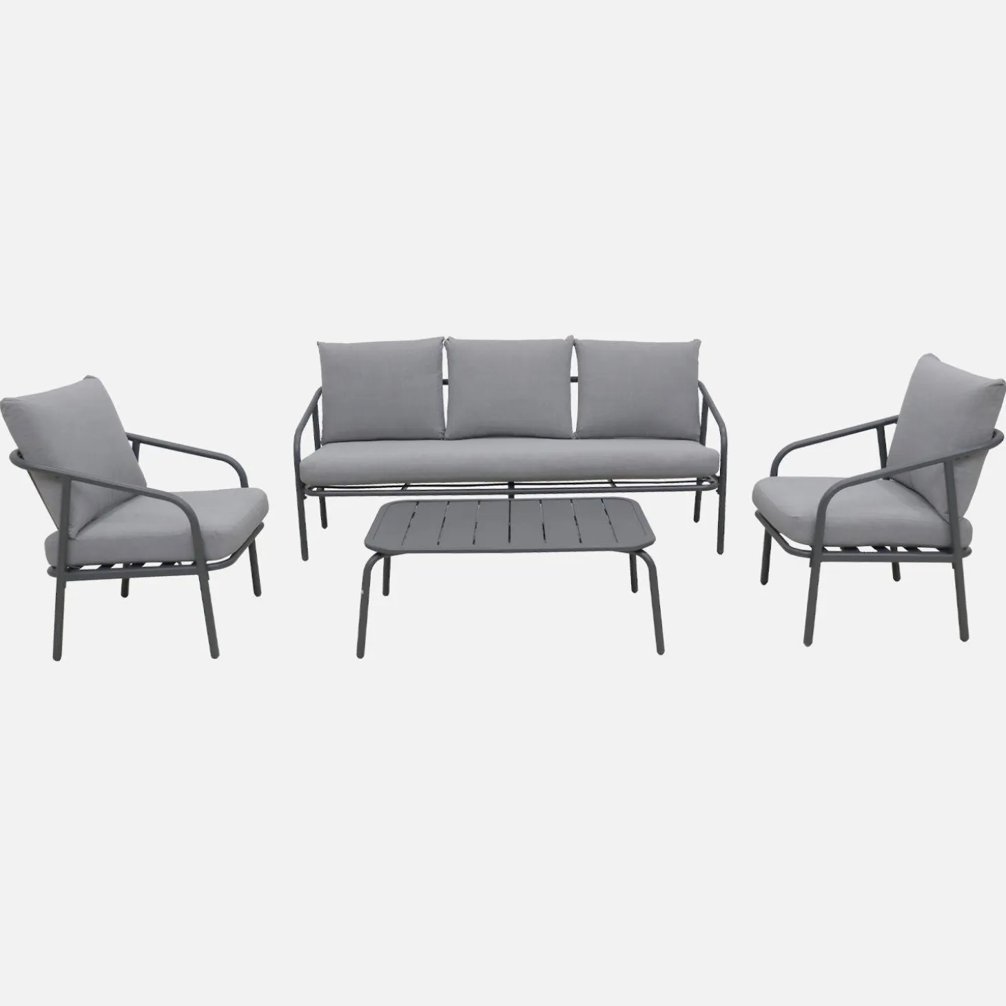 Conjunto de jardim de aço para 5 pessoas