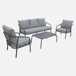 Conjunto de jardim de aço para 5 pessoas