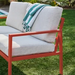 Conjunto de jardim em alumínio, 4 lugares