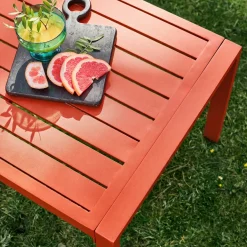 Conjunto de jardim em alumínio, 4 lugares