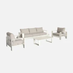 Conjunto de jardim em alumínio, 5 lugares