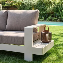 Conjunto de jardim em alumínio, 5 lugares