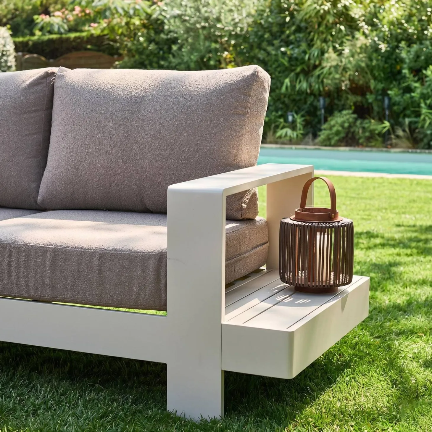 Conjunto de jardim em alumínio, 5 lugares