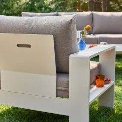 Conjunto de jardim em alumínio, 5 lugares