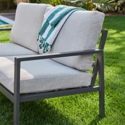 Conjunto de jardim em alumínio, 4 lugares
