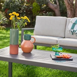 Conjunto de jardim em alumínio, 4 lugares