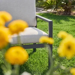 Conjunto de jardim em alumínio, 4 lugares