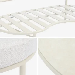 Conjunto de jardim em alumínio e tecido , 4 lugares