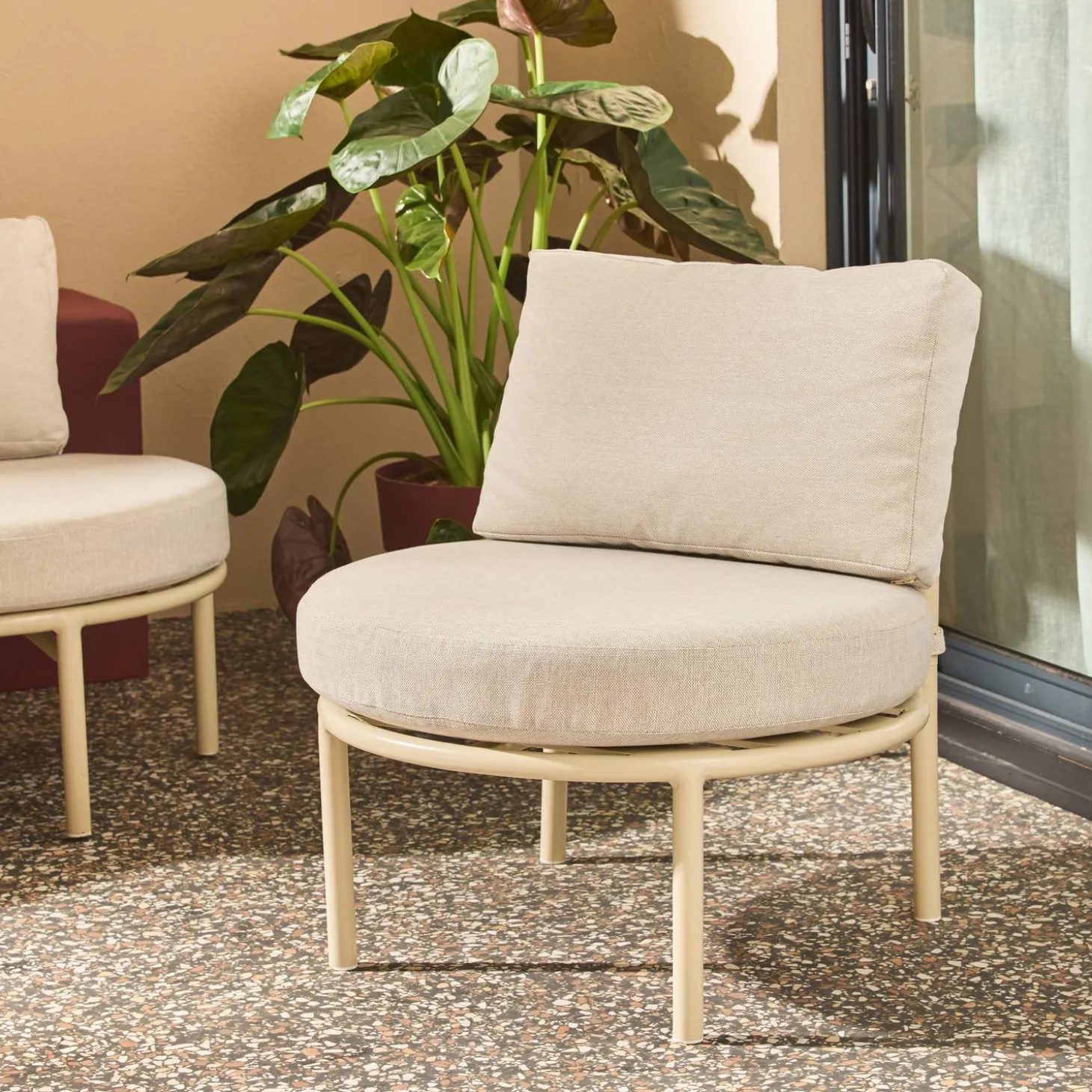 Conjunto de jardim em alumínio e tecido , 4 lugares
