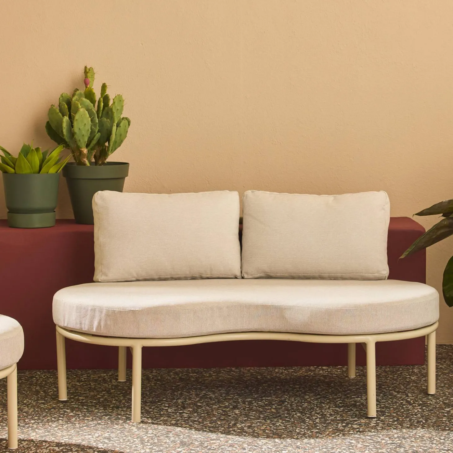 Conjunto de jardim em alumínio e tecido , 4 lugares