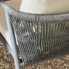 Conjunto de jardim em alumínio e cordas, 4 lugares