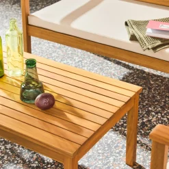 Conjunto de jardim em madeira de acácia, 4 lugares