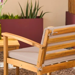 Conjunto de jardim em madeira de acácia, 4 lugares