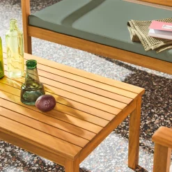 Conjunto de jardim em madeira de acácia, 4 lugares