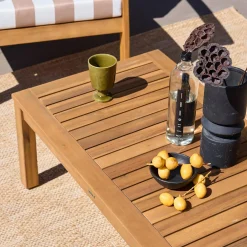 Conjunto de jardim em madeira de acácia, 4 lugares