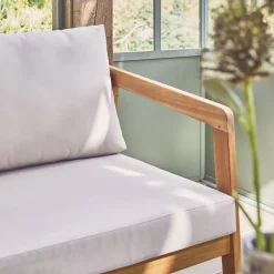 Conjunto de jardim em madeira de acácia para 5 pessoas