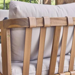 Conjunto de jardim em madeira de acácia para 5 pessoas