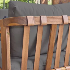 Conjunto de jardim em madeira de acácia para 5 pessoas