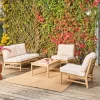 Conjunto de jardim em madeira de acácia , 4 lugares