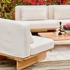 Conjunto de jardim em madeira de acácia, 4 lugares