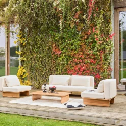 Conjunto de jardim em madeira de acácia, 4 lugares