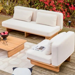 Conjunto de jardim em madeira de acácia, 4 lugares