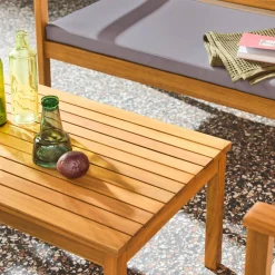 Conjunto de jardim em madeira de acácia, 4 lugares