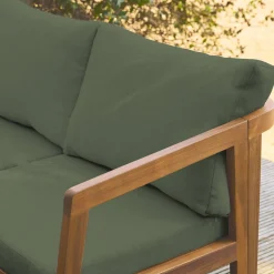 Conjunto de jardim em ângulo de acácia, 5 lugares