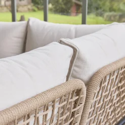 Conjunto de jardim em ângulo de aço e cordas para 5 pessoas