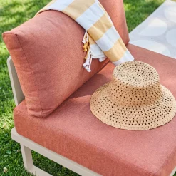 Conjunto de jardim modular em alumínio, 4 lugares