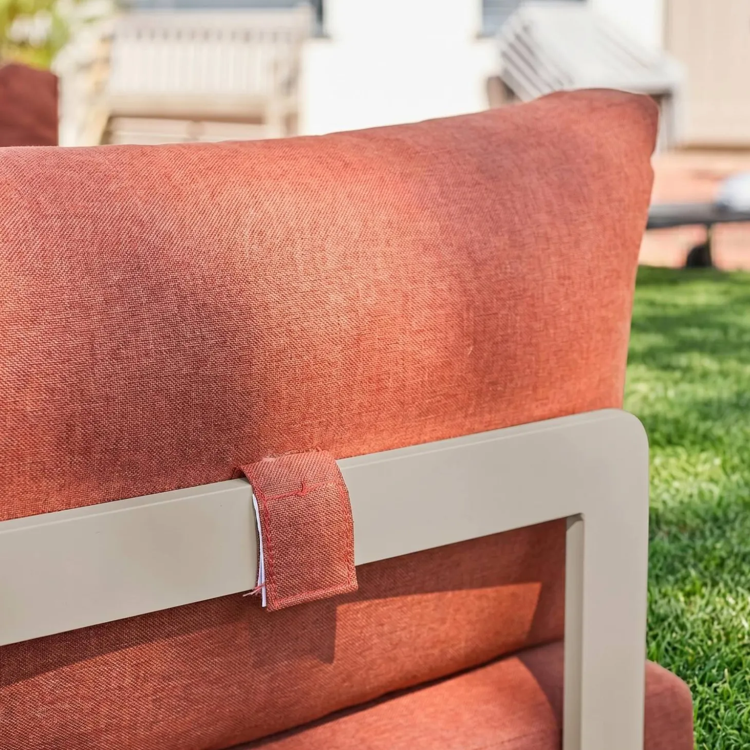 Conjunto de jardim modular em alumínio, 4 lugares