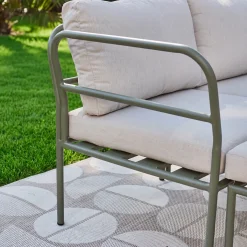 Conjunto de jardim modular em alumínio, 4 lugares