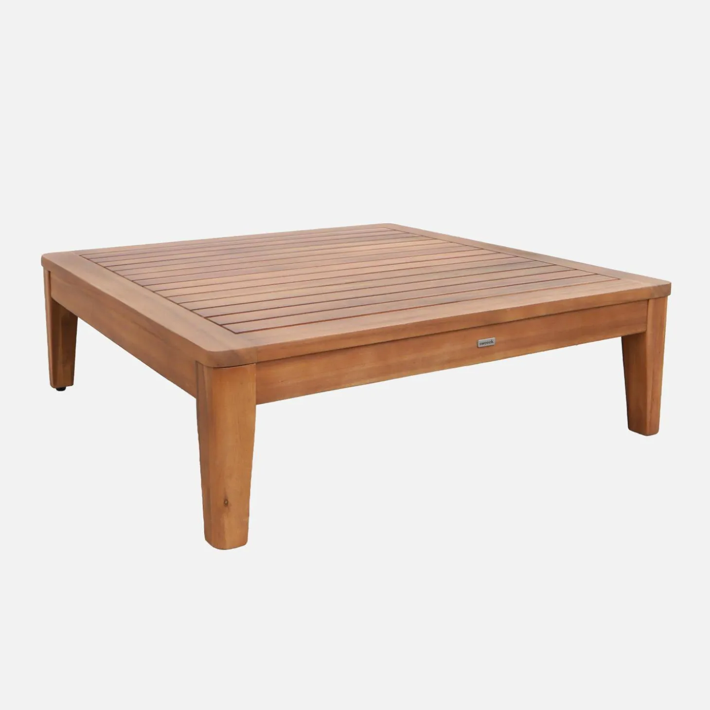 Conjunto de jardim modular em madeira de acácia e bouclé com apoio de braços, 3 lugares