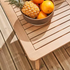 Conjunto de jardim relax com sofá em madeira de acácia