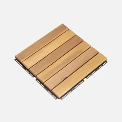 Conjunto de ladrilhos de madeira para decks de 30x30cm