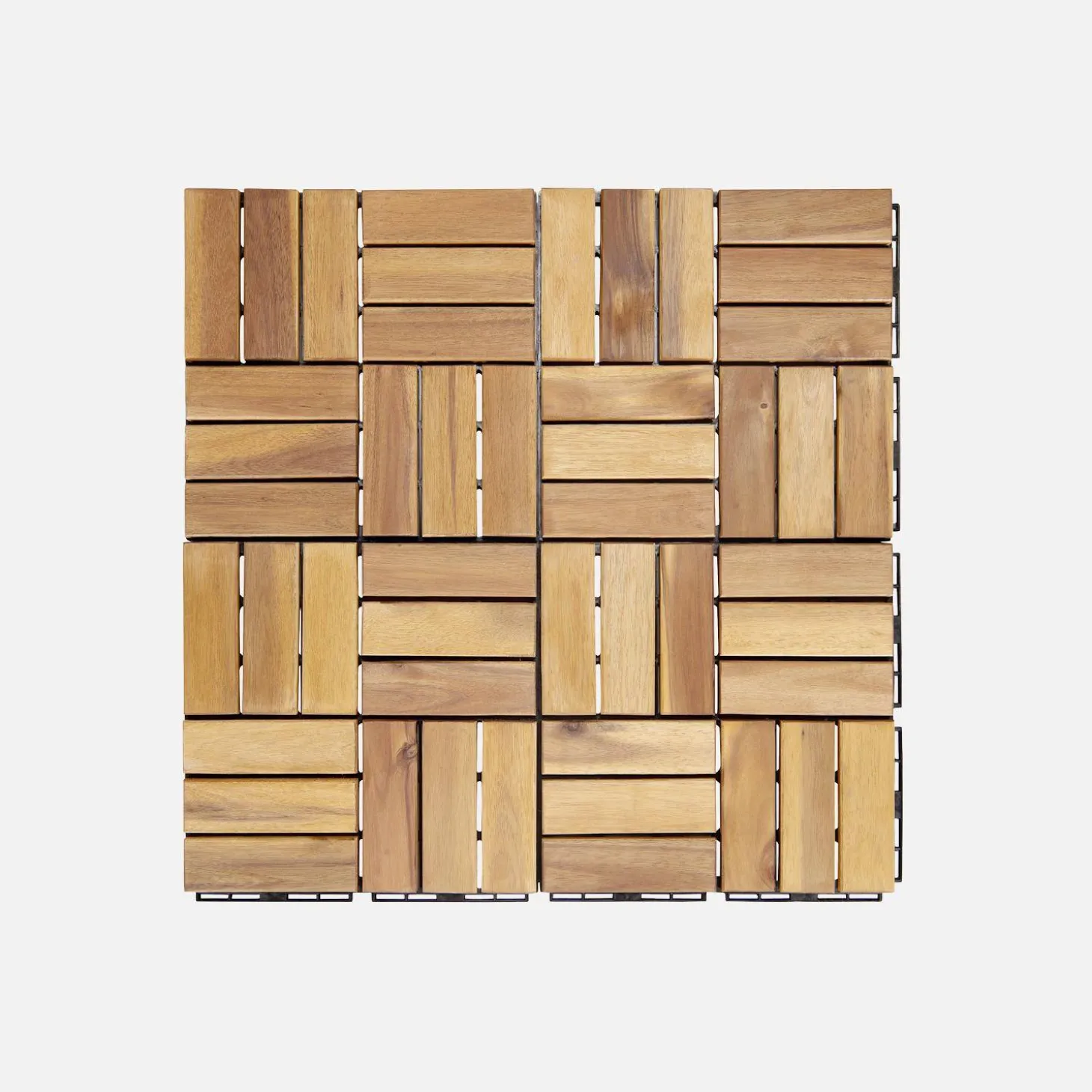 Conjunto de ladrilhos de madeira para pátio de 30x30cm