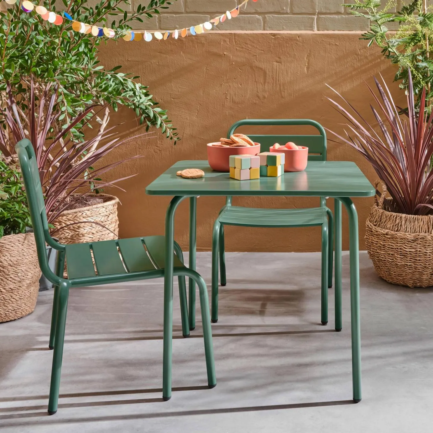 Conjunto de mesa e cadeira para crianças de 2 lugares