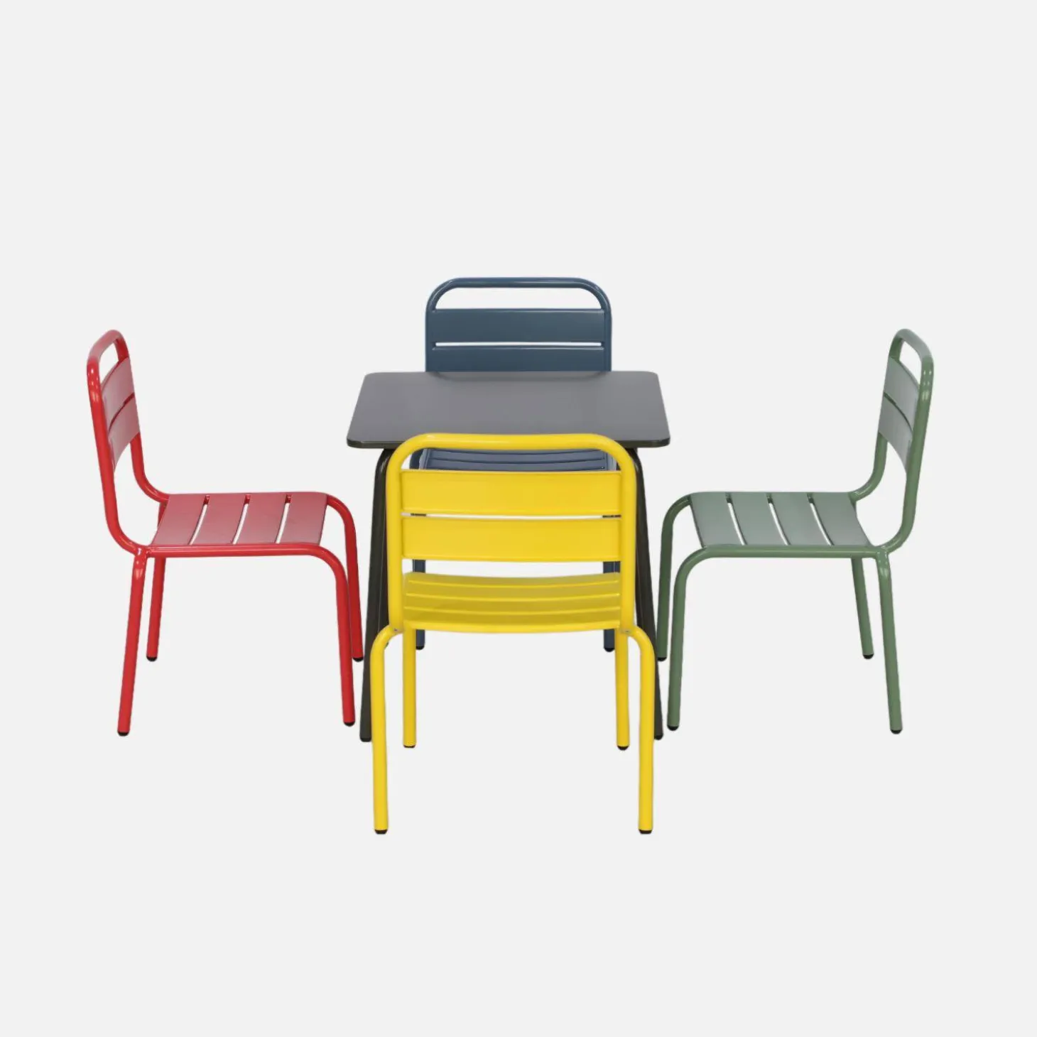 Conjunto de mesa e cadeira para crianças de 4 lugares