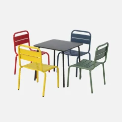 Conjunto de mesa e cadeira para crianças de 4 lugares