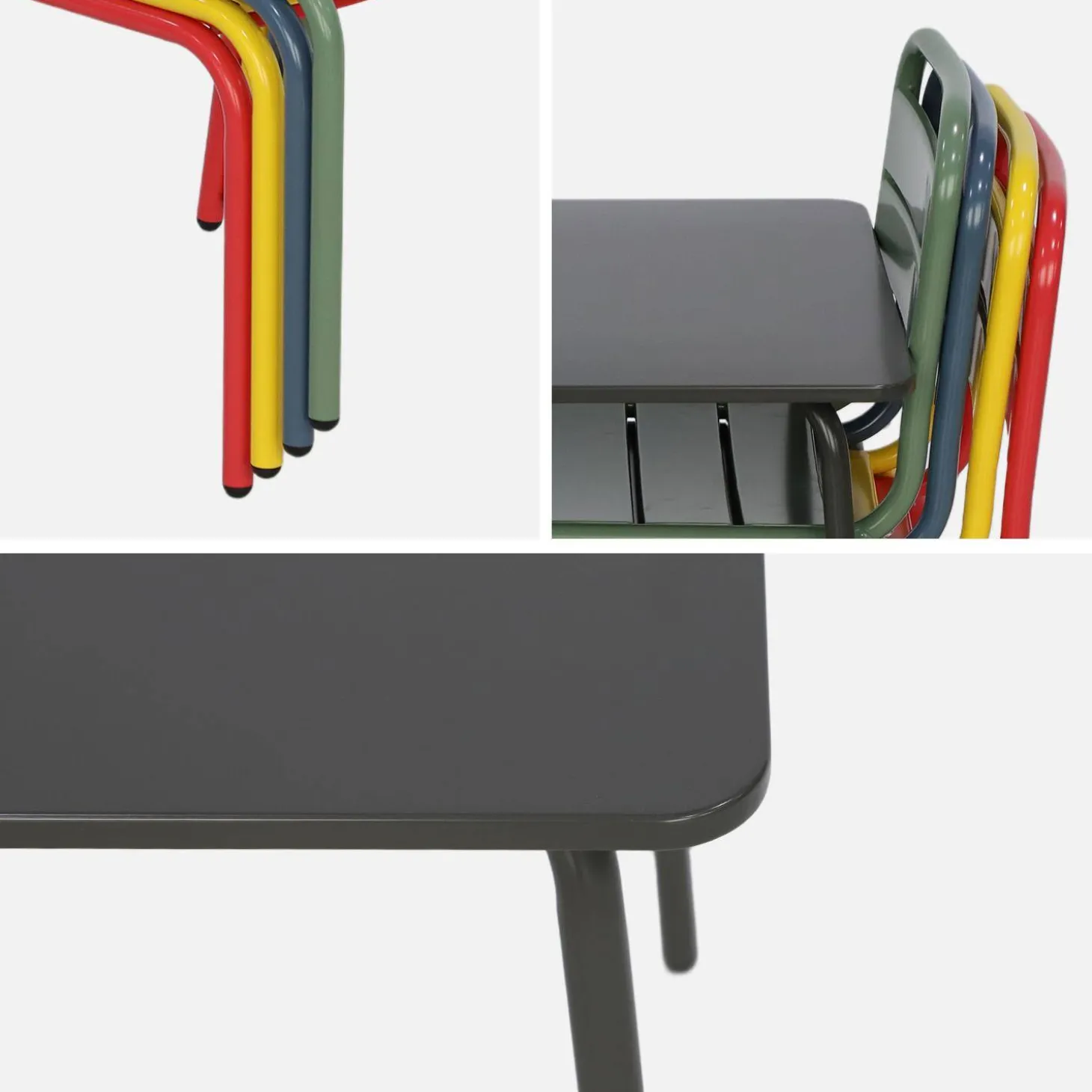 Conjunto de mesa e cadeira para crianças de 4 lugares
