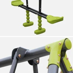 Conjunto de parque infantil com baloiço, 4 lugares