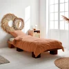Conjunto de roupa de cama em gaze de algodão terracota