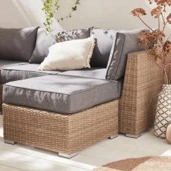 Conjunto de sofá de jardim em resina tecida, 12 a 14 lugares