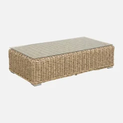 Conjunto extra grande de mobiliário de jardim em resina, 4 lugares