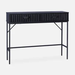 Consola com 2 gavetas ranhuradas