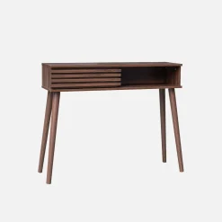Consola escandinava com efeito de madeira, 100cm